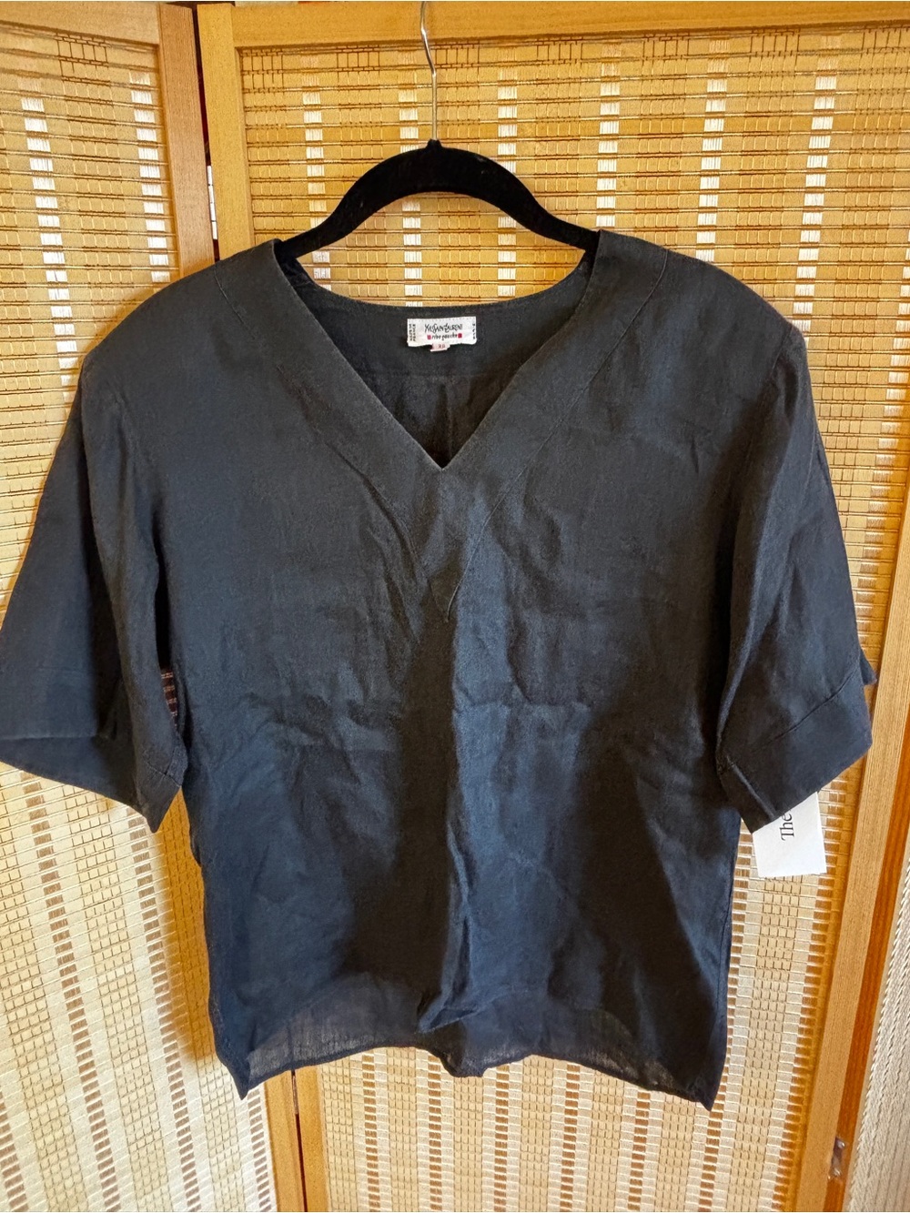 Vintage Yves Saint Laurent Rive Gauche V-Neck Top